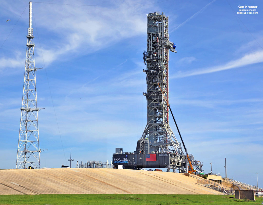 Nasa Sls Mobile Launcher Rolls Back To Ksc Pad 39b After Sheltering