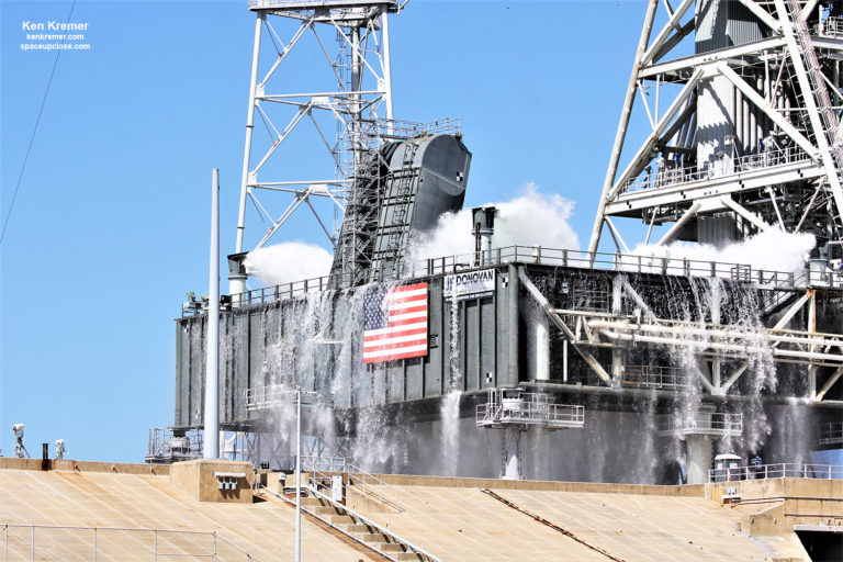 Kennedy Completes Final Water Flow Test At Pad 39b For Sls Artemis Moon