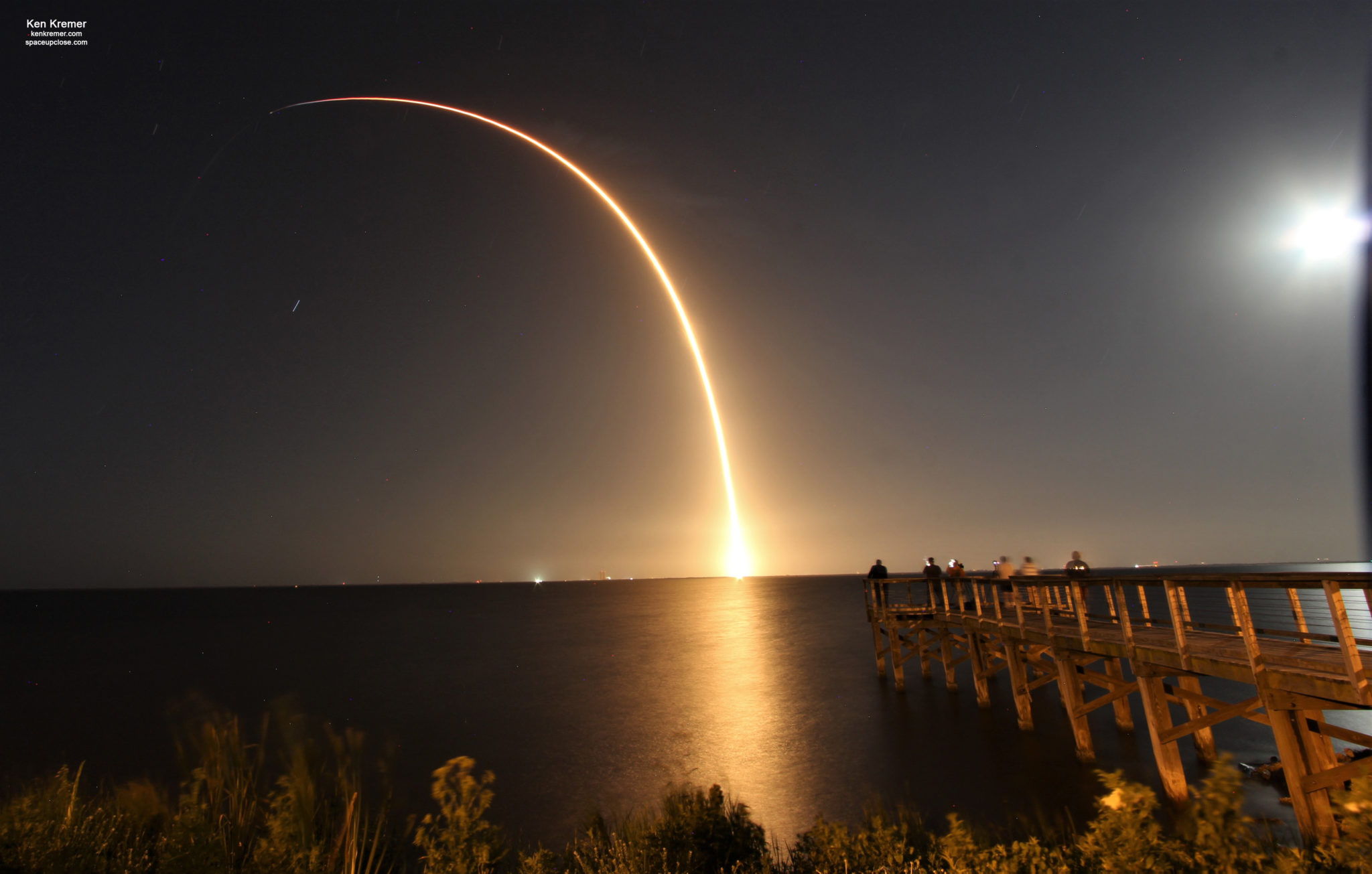 Recycled SpaceX Falcon 9 Streaks to Orbit on Nighttime Delivery Next ...