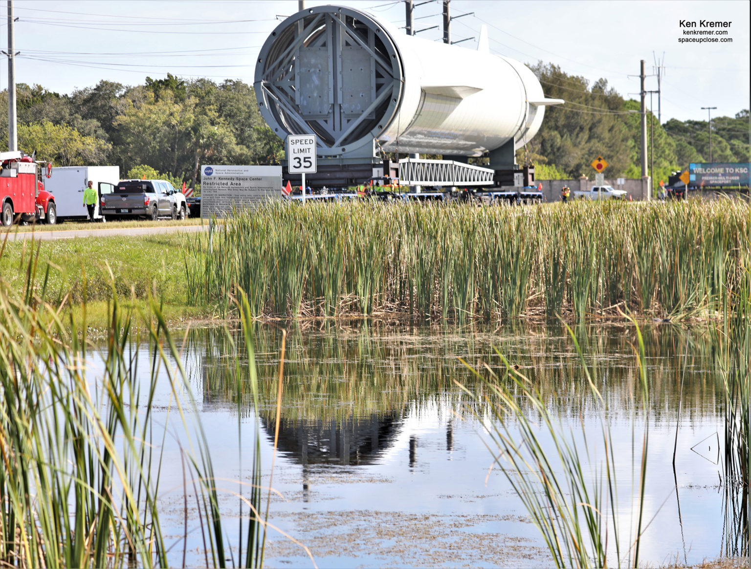 Blue Origin New Glenn Rocket Pathfinder Rolls To Launch Complex 36 ...