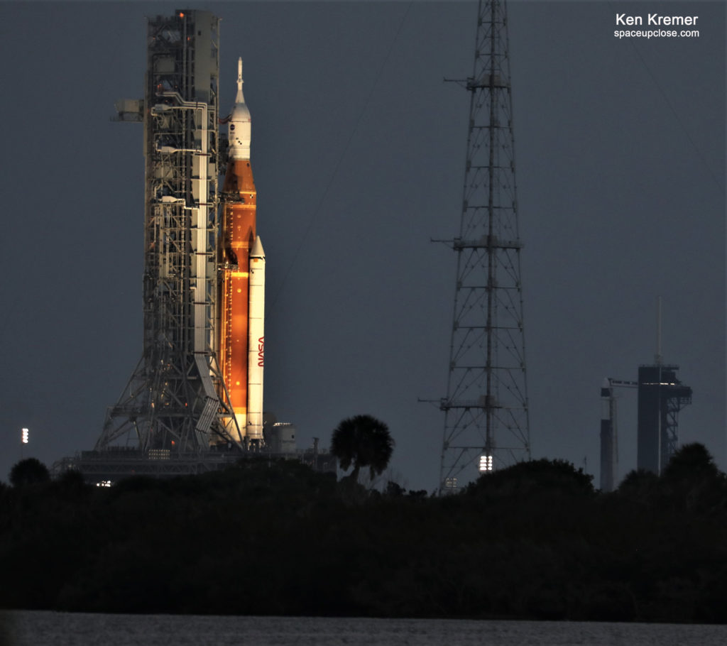 Nasa Artemis 1 Moon Rocket And Spacex Axiom 1 Rocket Simultaneously