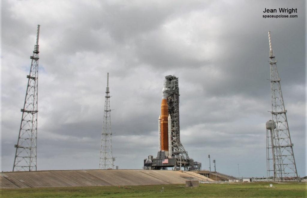 UpClose With NASA SLS Mega Moon Rocket At KSC Pad 39B Before Rollback ...