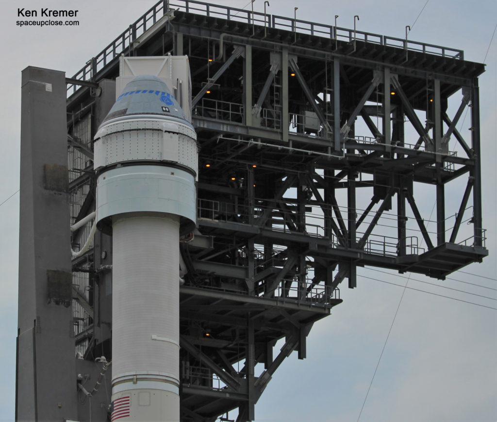 Boeing Starliner Poised Prelaunch Atop ULA Atlas V At Pad 41 On OFT-2 ...