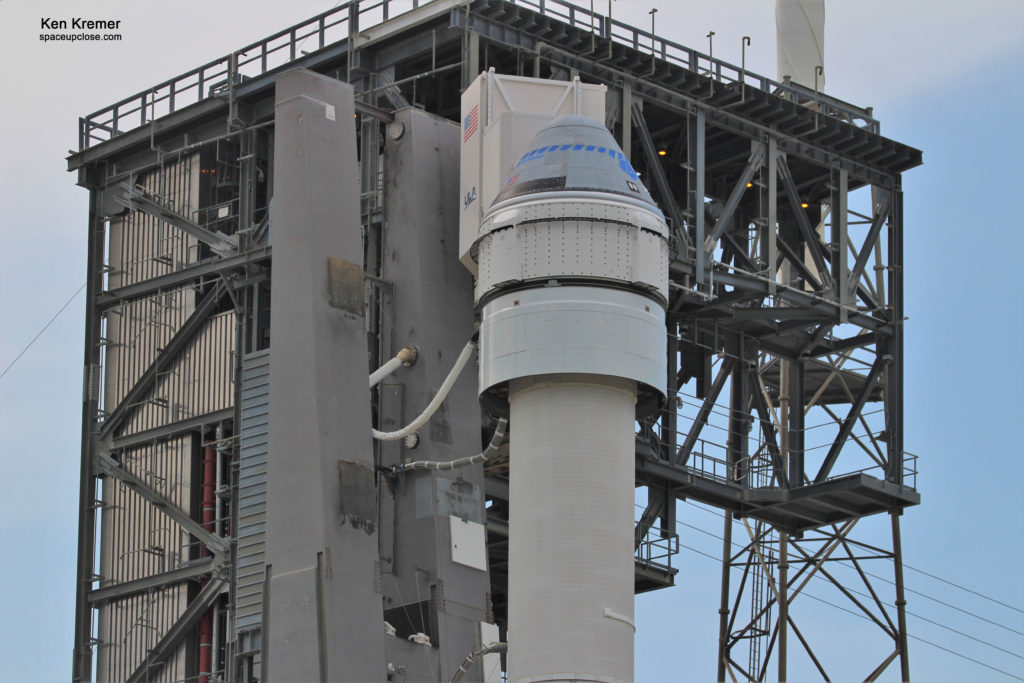 Boeing Starliner Poised Prelaunch Atop ULA Atlas V At Pad 41 On OFT-2 ...