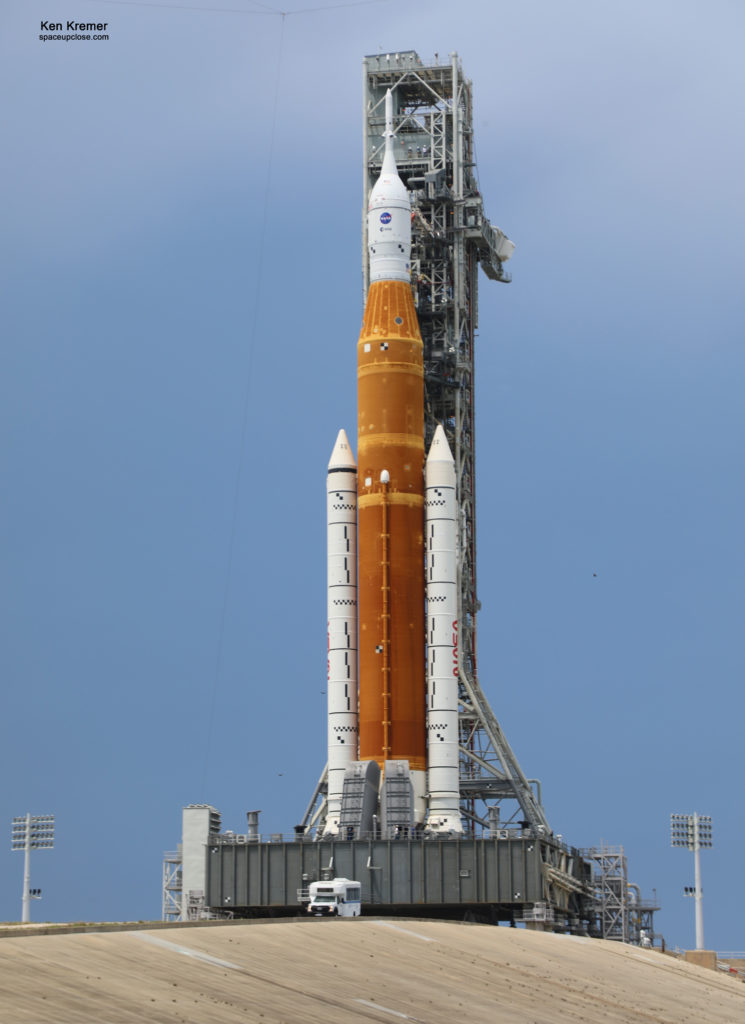 Last Look At Artemis 1 Atop Launch Pad 39b Before Rollback To Vab