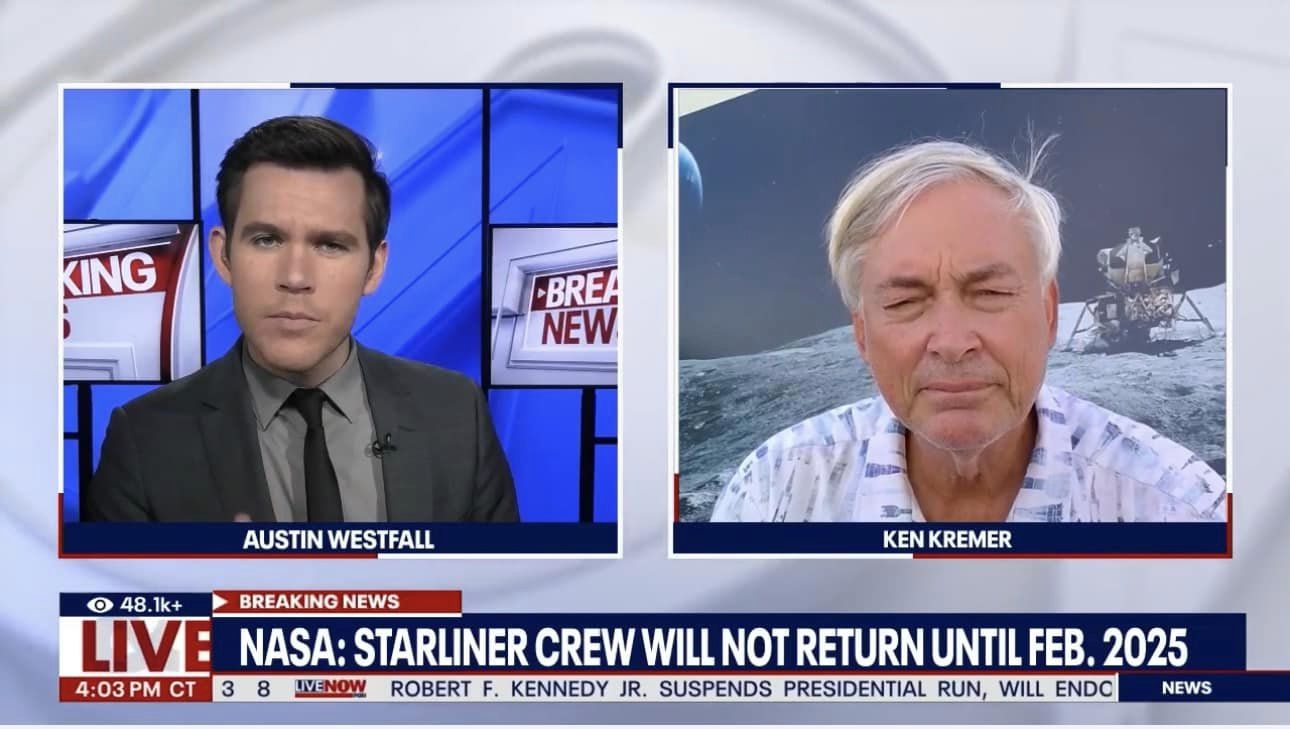 Starliner CFT Mission Update:  Ken Kremer Live Interview on Live Now from Fox on 24 August 2024: Video