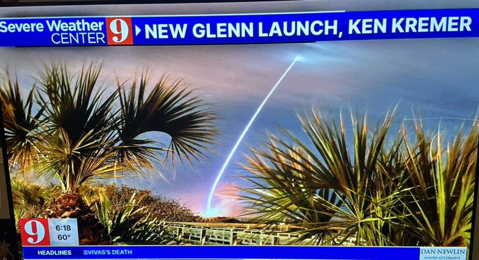 Blue Origin New Glenn NG-1 Timelapse Featured on ABC News Orlando: Photo